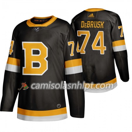 Camisola Boston Bruins Jake DeBrusk 74 Adidas 2019-2020 Preto Authentic - Homem